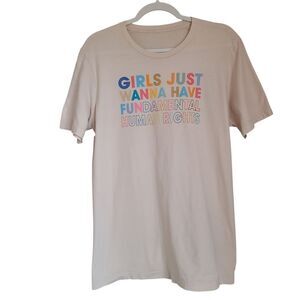 girls just wanna have fundamental rights short sleeve tshirt size L